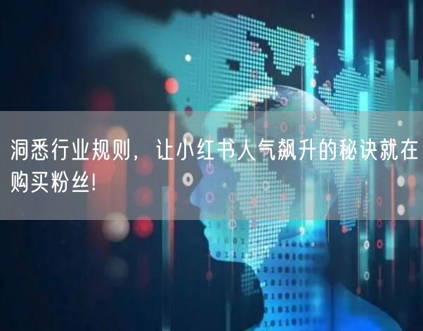 洞悉行业规则，让小红书人气飙升的秘诀就在购买粉丝!