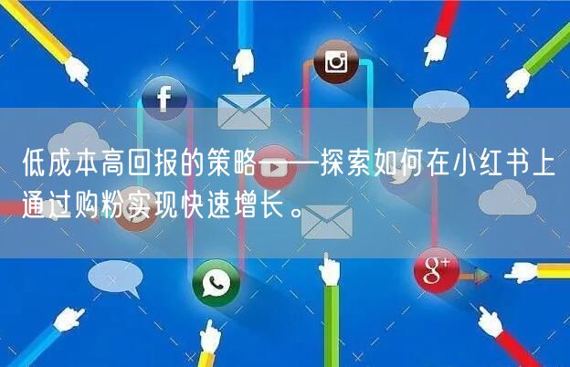 低成本高回报的策略——探索如何在小红书上通过购粉实现快速增长。
