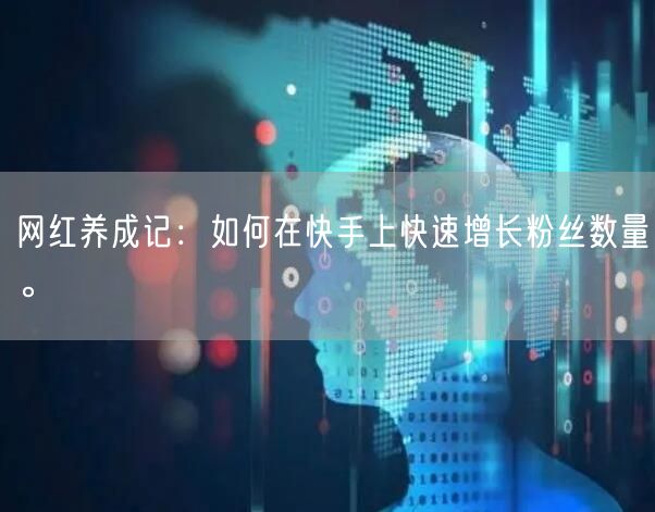 网红养成记：如何在快手上快速增长粉丝数量。