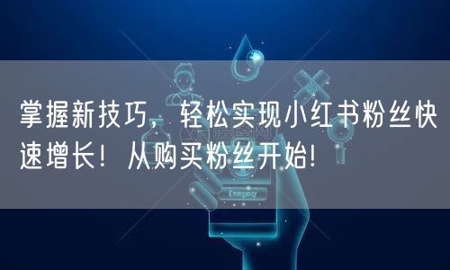 掌握新技巧，轻松实现小红书粉丝快速增长！从购买粉丝开始!