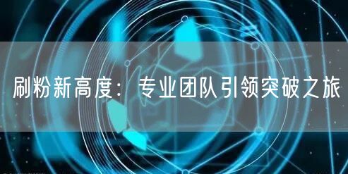 刷粉新高度：专业团队引领突破之旅