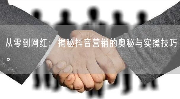 从零到网红：揭秘抖音营销的奥秘与实操技巧。