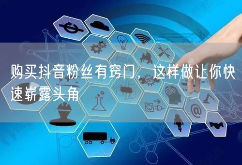 购买抖音粉丝有窍门，这样做让你快速崭露头角