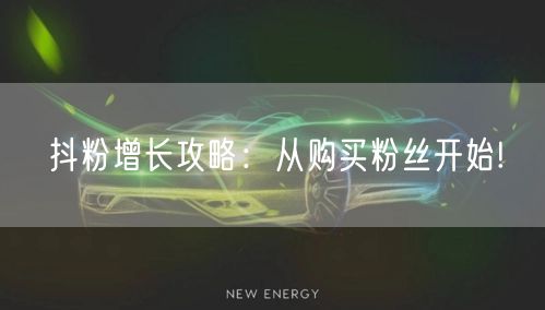 抖粉增长攻略：从购买粉丝开始!