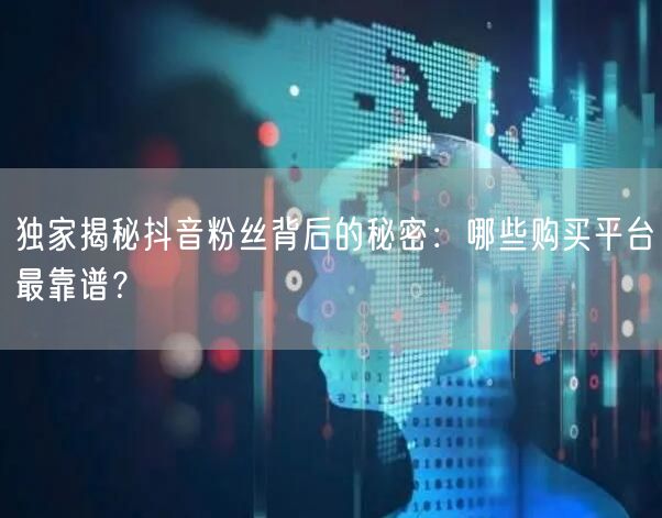 独家揭秘抖音粉丝背后的秘密：哪些购买平台最靠谱？