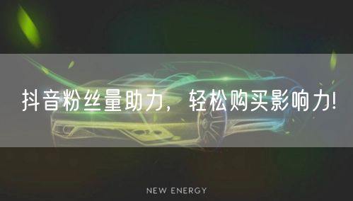 抖音粉丝量助力，轻松购买影响力!