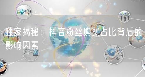 独家揭秘：抖音粉丝购买占比背后的影响因素