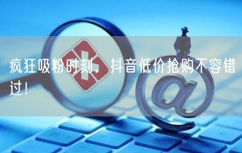 疯狂吸粉时刻，抖音低价抢购不容错过！