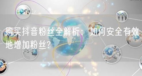 购买抖音粉丝全解析：如何安全有效地增加粉丝?