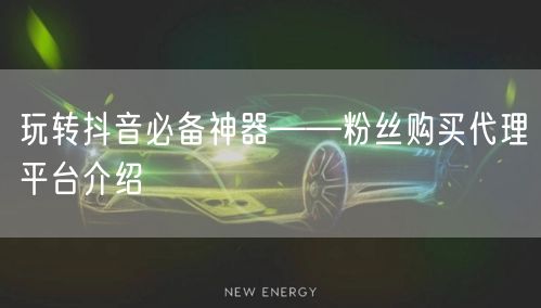玩转抖音必备神器——粉丝购买代理平台介绍