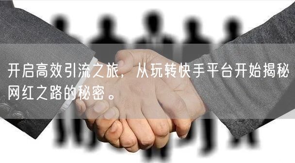 开启高效引流之旅，从玩转快手平台开始揭秘网红之路的秘密。