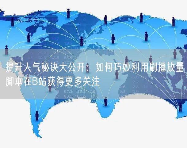 提升人气秘诀大公开：如何巧妙利用刷播放量脚本在B站获得更多关注